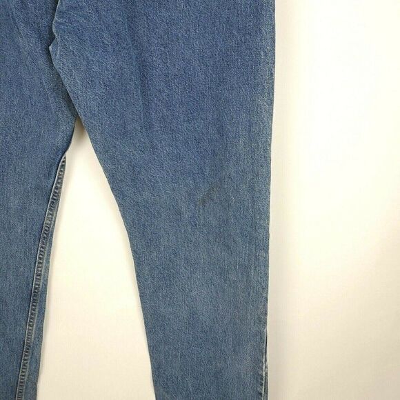 Vintage Levis Red Tab 505 Medium Wash 36X34 (actual 34x33) Straight Leg Jeans - Picture 5 of 9
